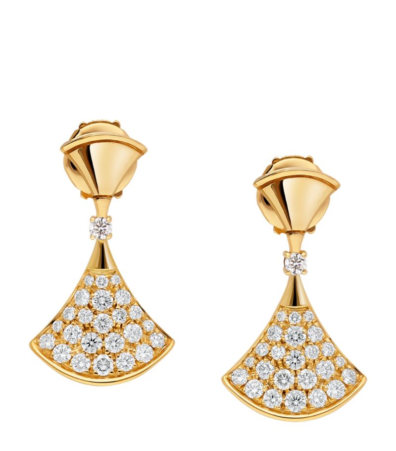 Bông tai BVLGARI Yellow Gold and Diamond Diva's Dream Earrings vàng vàng 18K