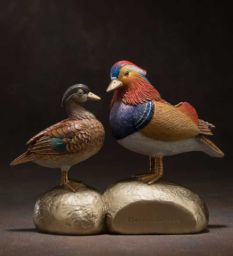 Cặp vịt uyên ương đồng nguyên chất