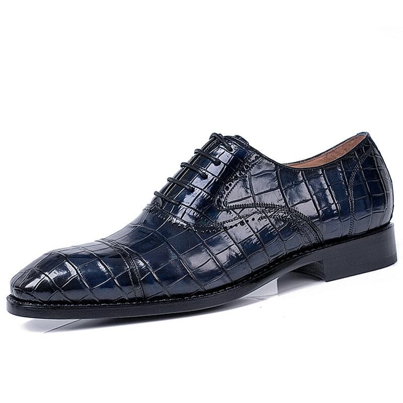 Giày công sở Oxford Cap-Toe Da Cá Sấu Alligator