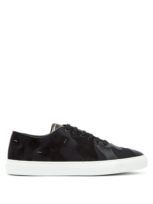 GIÀY VALENTINO  Clipit suede and leather trainers