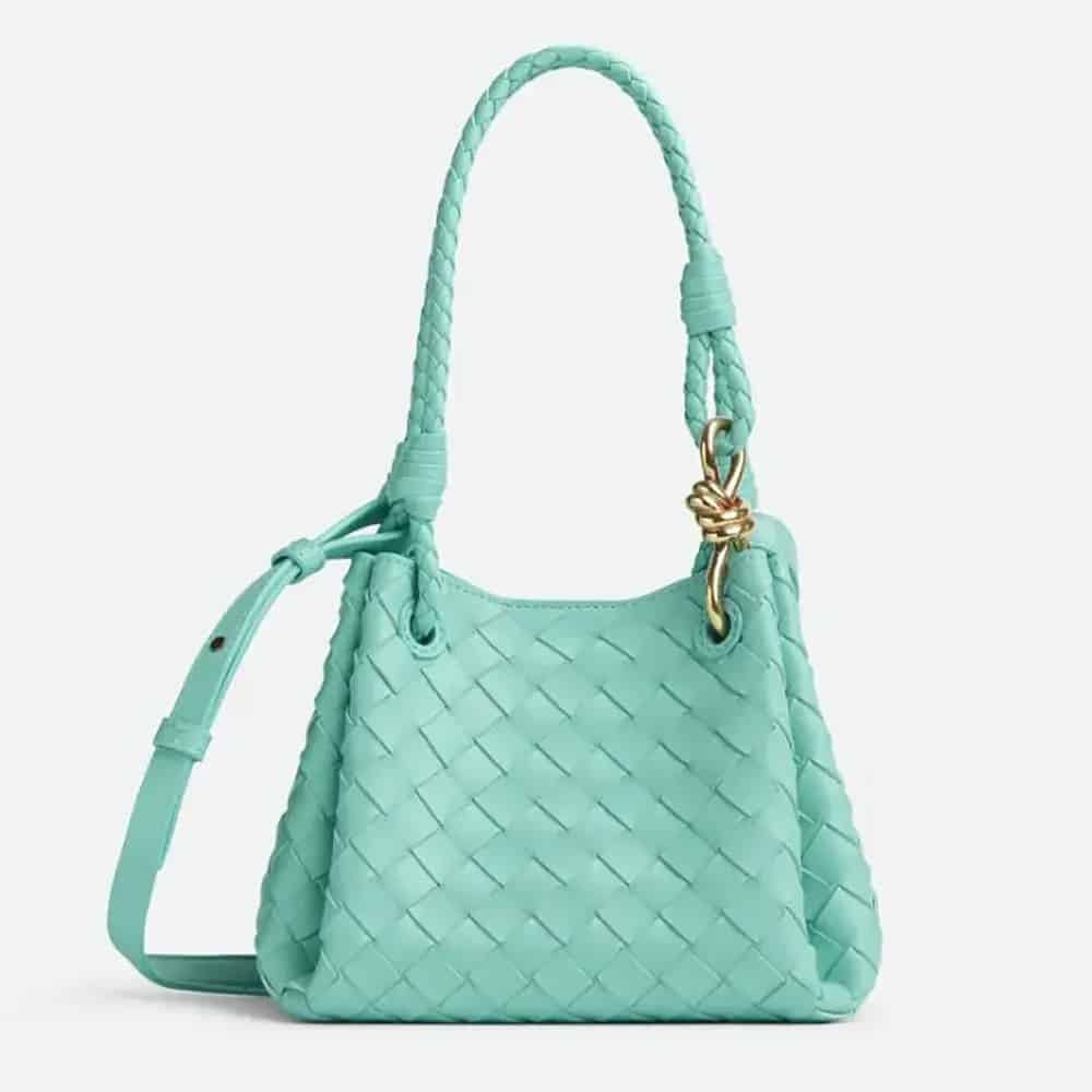 TÚI Bottega Veneta Women Small Andiamo Parachute- Green oasis