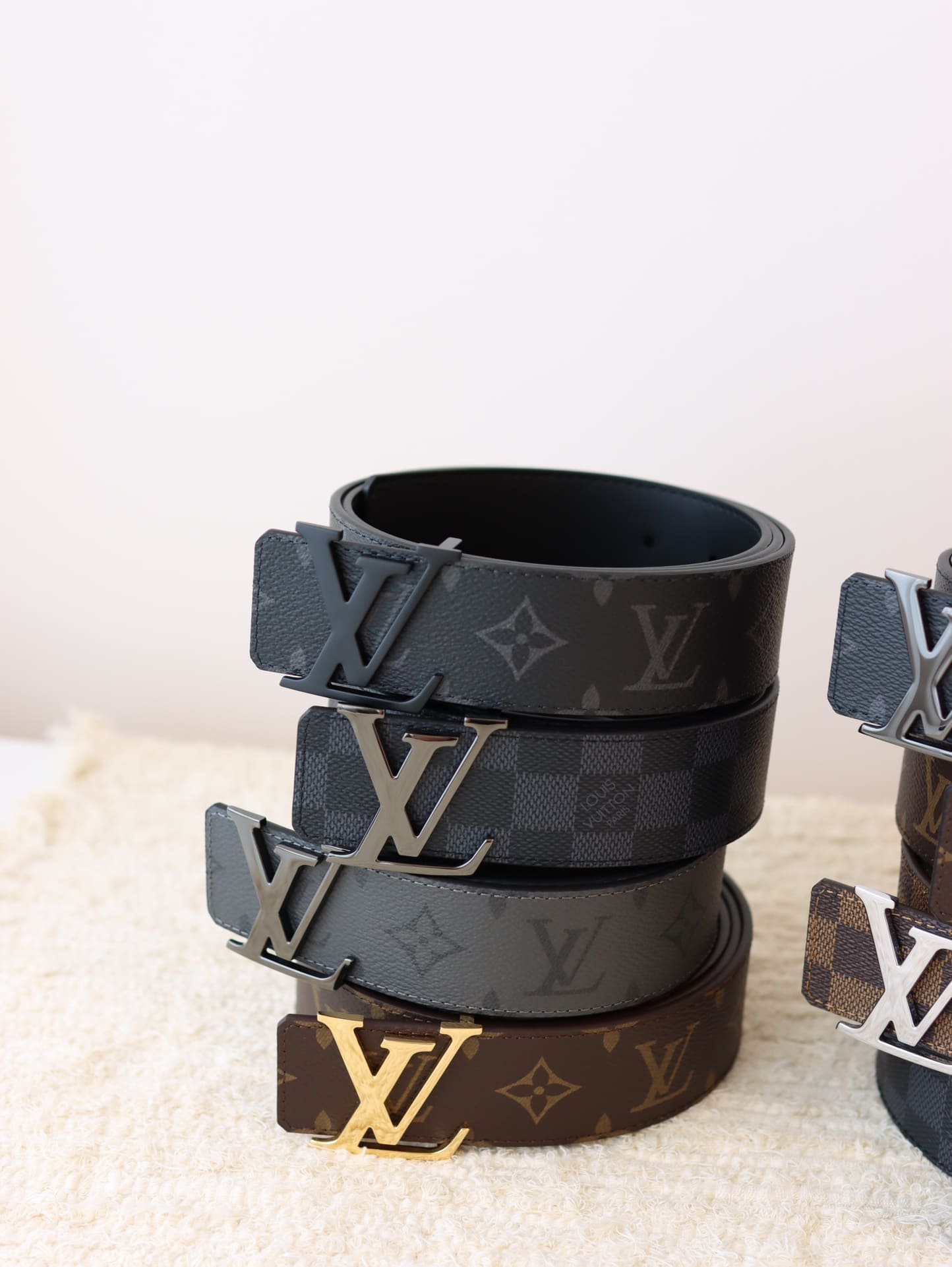 DÂY LƯNG LOUIS VUITTON SQUARE BROWN MONOGRAM Khóa bạc
