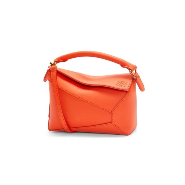 Túi LOEWE Mini Puzzle bag in classic calfskin orange