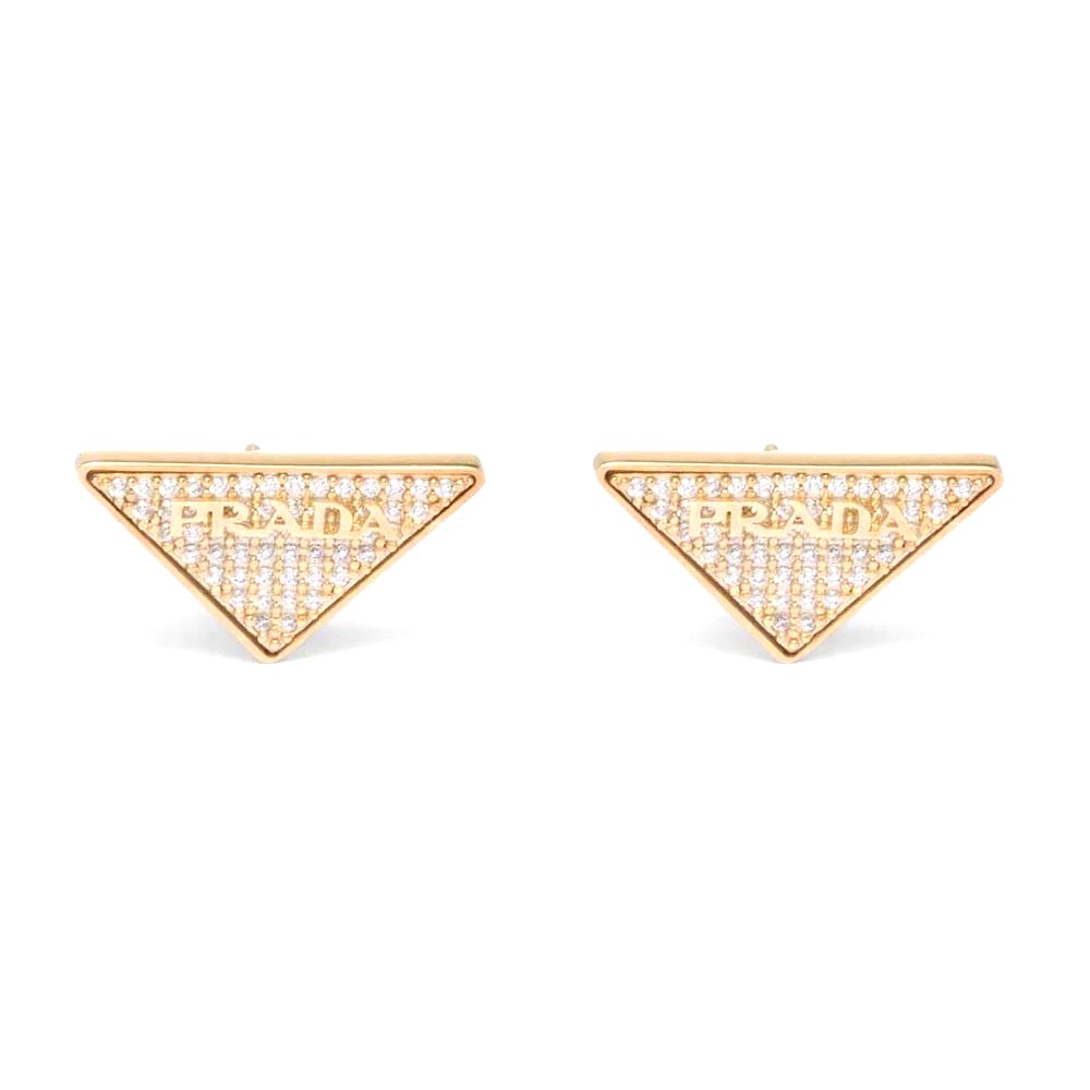 Bông tai Prada Crystal Logo Jewels Zirconia Earrings