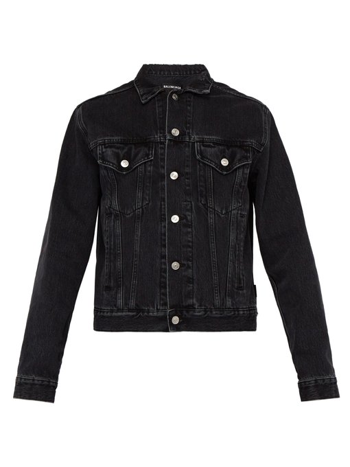 ÁO BALENCIAGA  Washed denim jacket