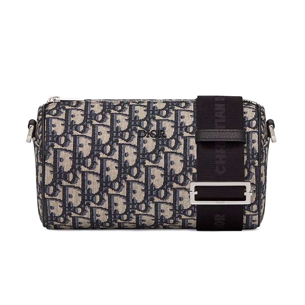 TÚI DIOR Beige and Black Dior Oblique Jacquard Roller Messenger Bag