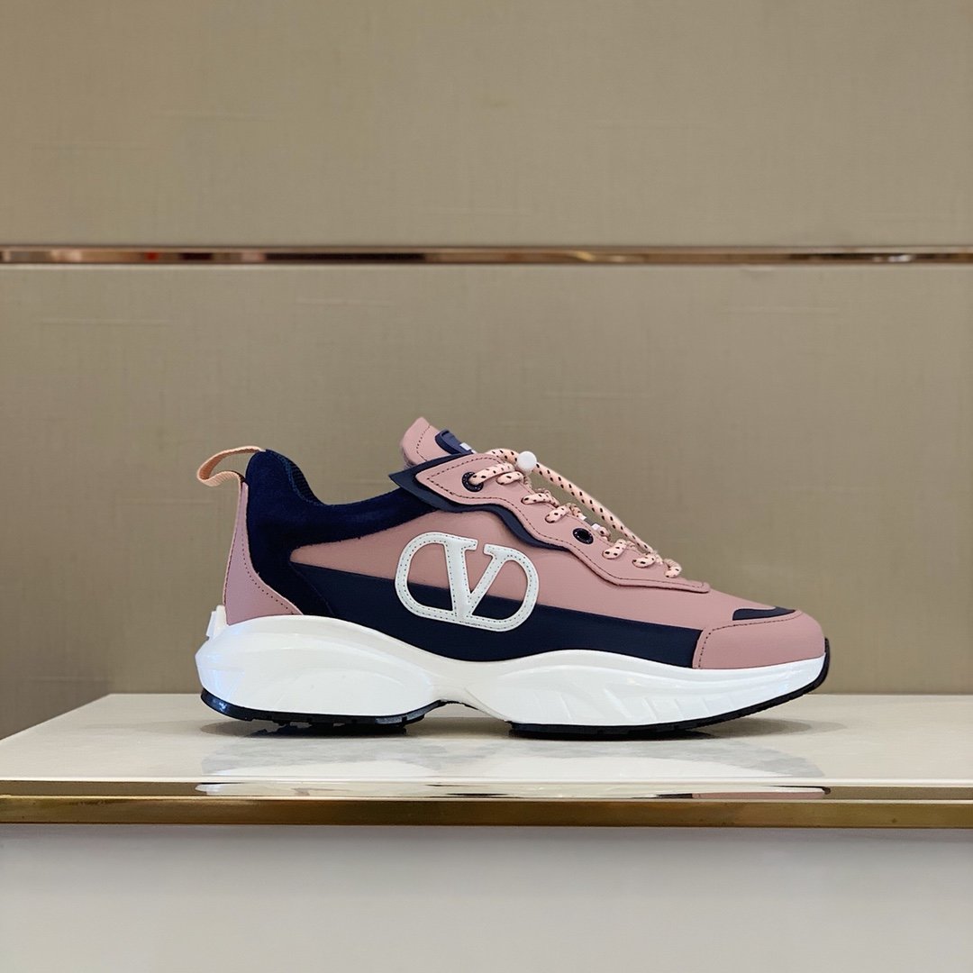 GIÀY VALENTINO V LOGO LEATHER SNEAKER SHOES AAA