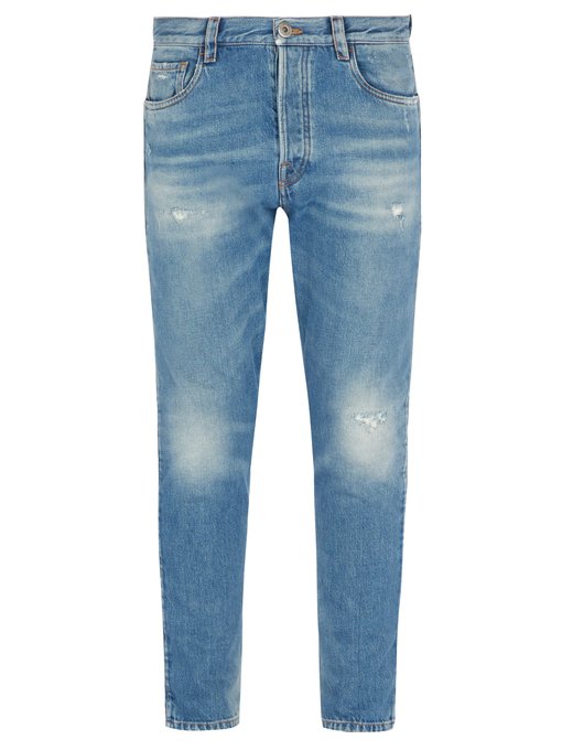 QUẦN PRADA Straight-leg distressed jeans