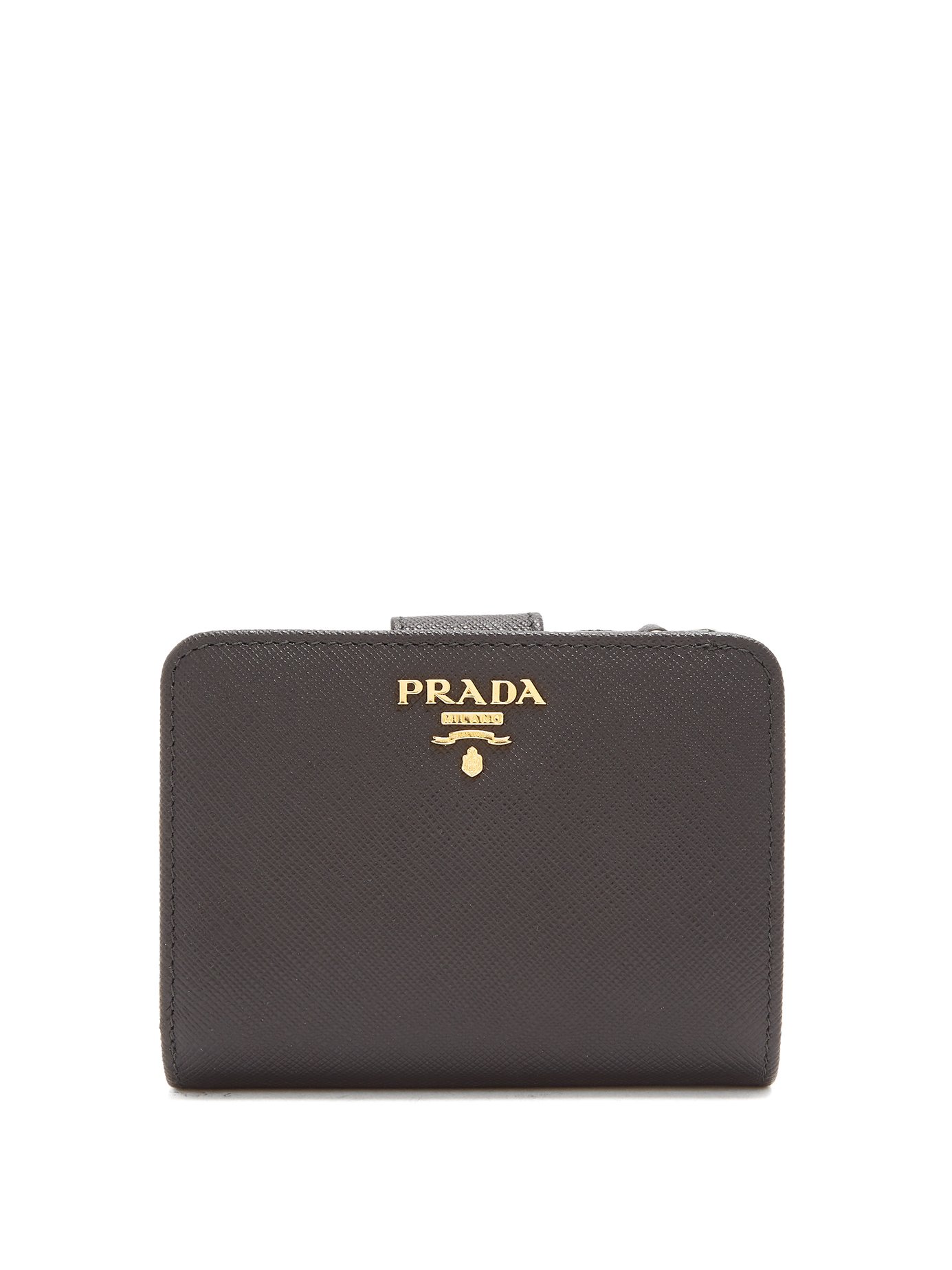 VÍ DA PRADA Compact zip-around saffiano leather wallet