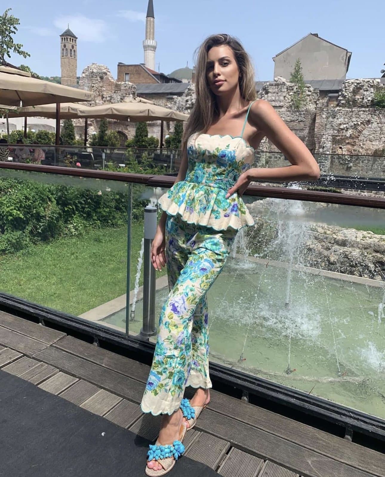 BỘ ZIMMERMANN Floral Vintage Dress Set