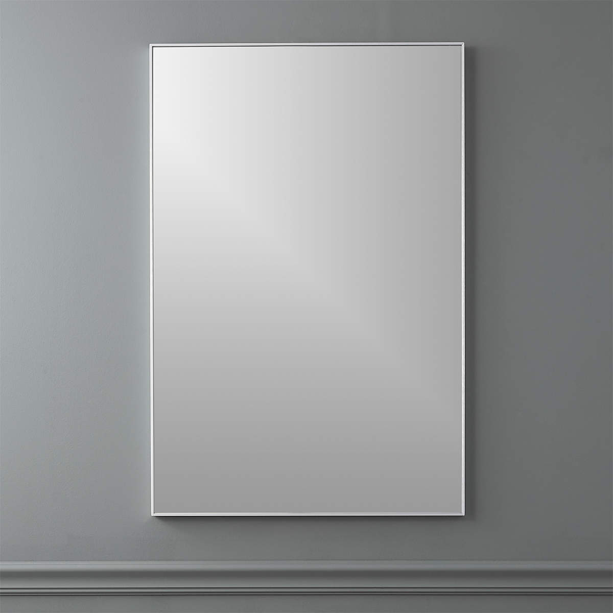 GƯƠNG ACURA WHITE WOOD RECTANGULAR WALL MIRROR
