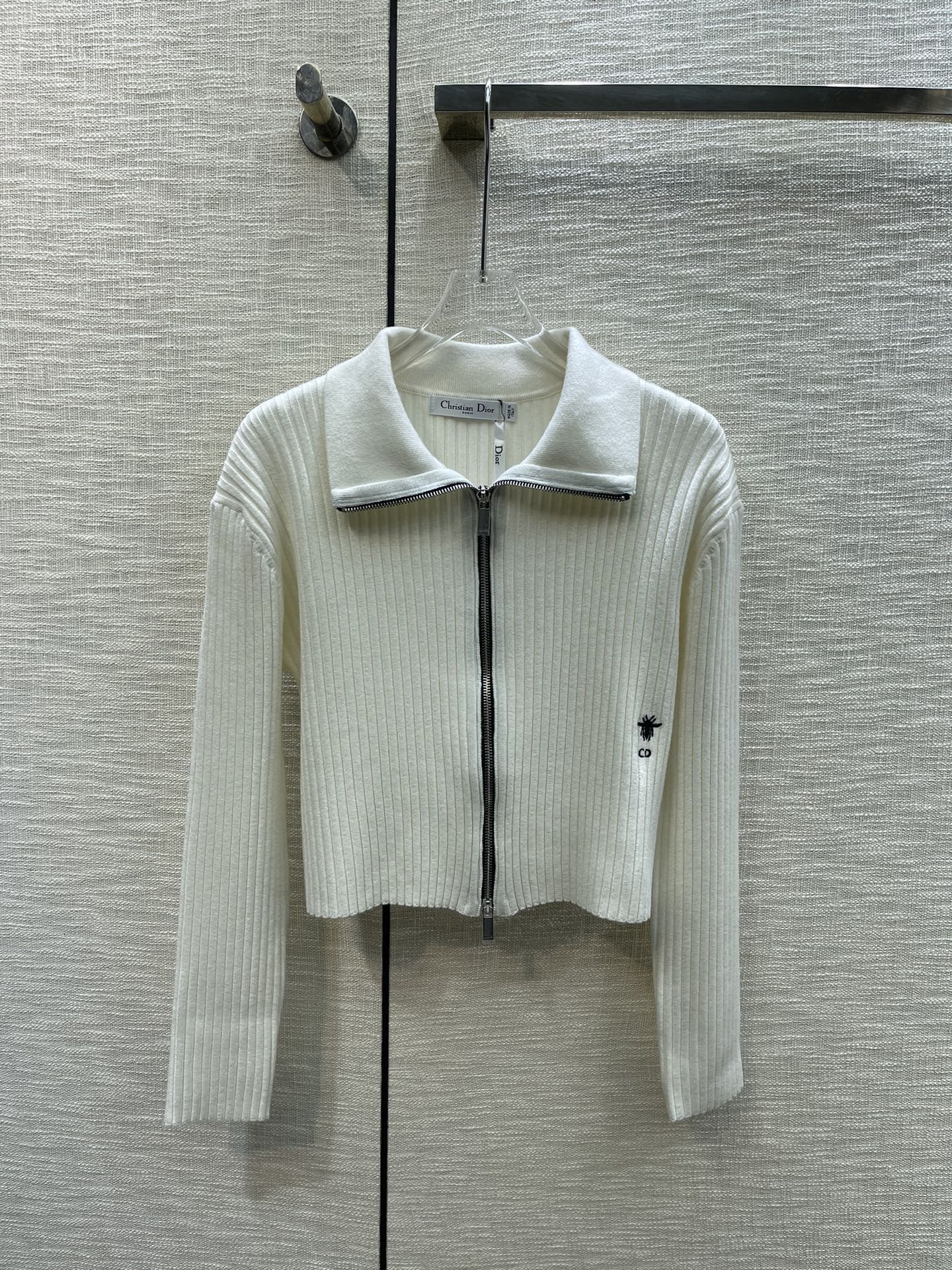 ÁO DIOR Cardigan White Sweater