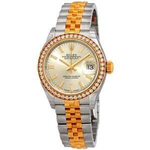 ĐỒNG HỒ ROLEX Lady-Datejust Silver Dial Ladies Steel and 18kt Yellow Gold Jubilee Watch