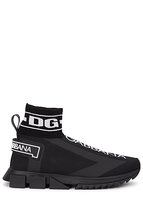 GIÀY DOLCE & GABBANA Sorrento stretch-knit hi-top sneakers
