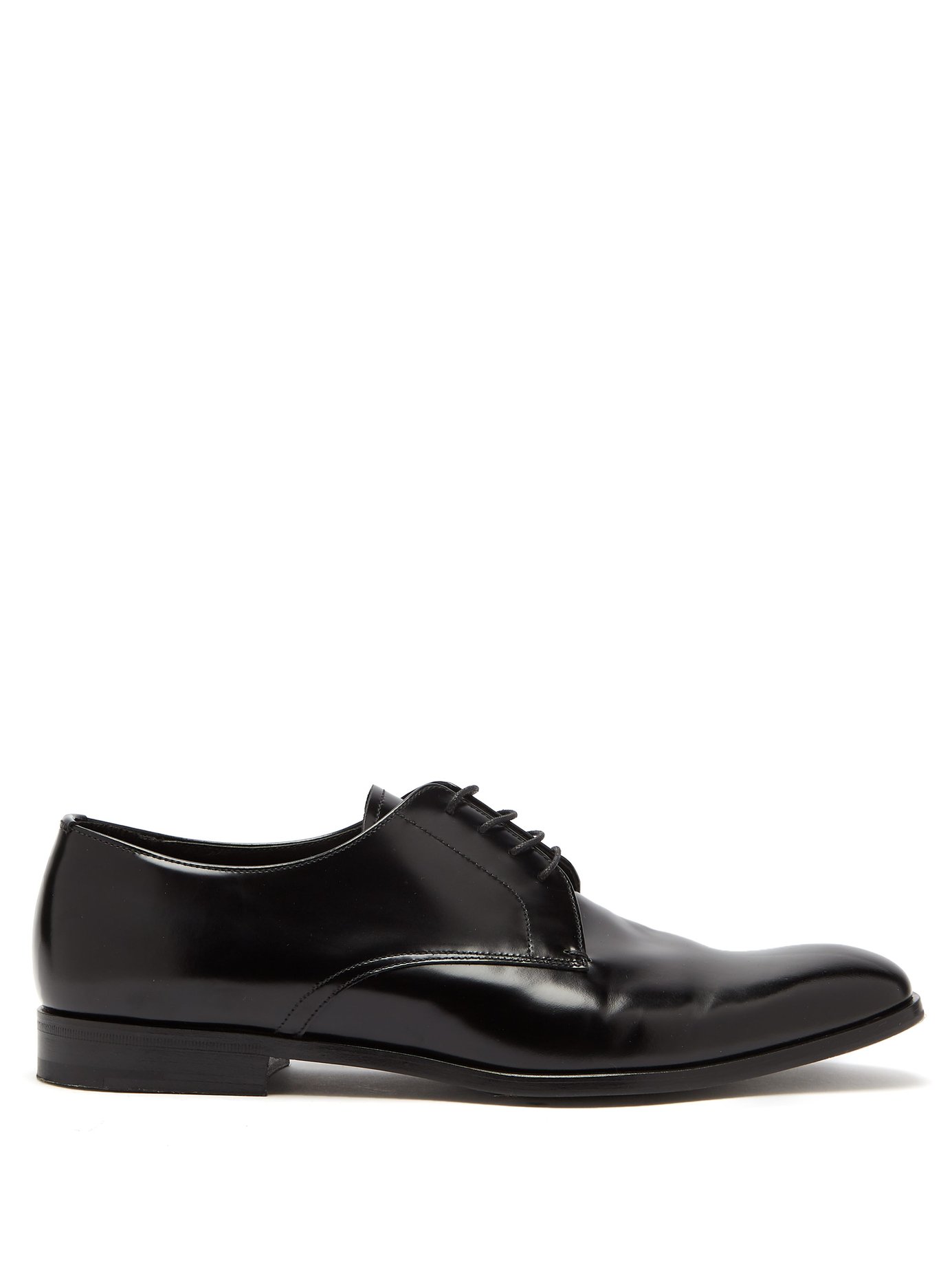GIÀY PRADA  Polished-leather derby shoes