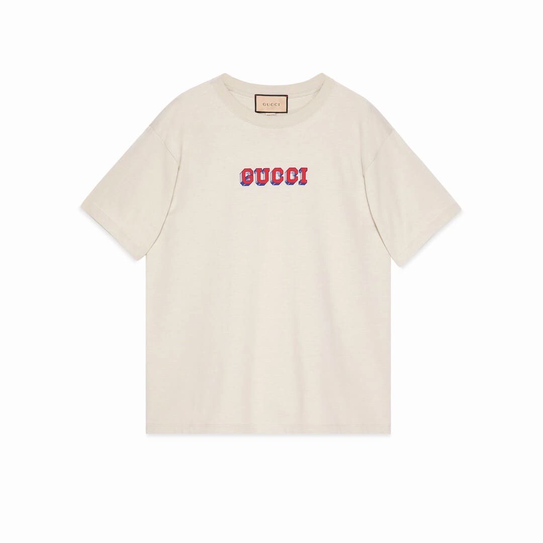 ÁO GUCCI LOGO T SHIRT BEIGE