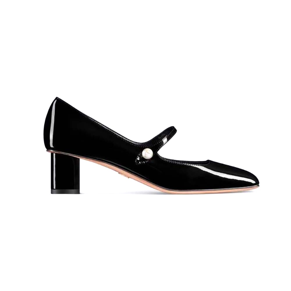 GIÀY Dior Women Jolie Dior Pump Black Patent Calfskin