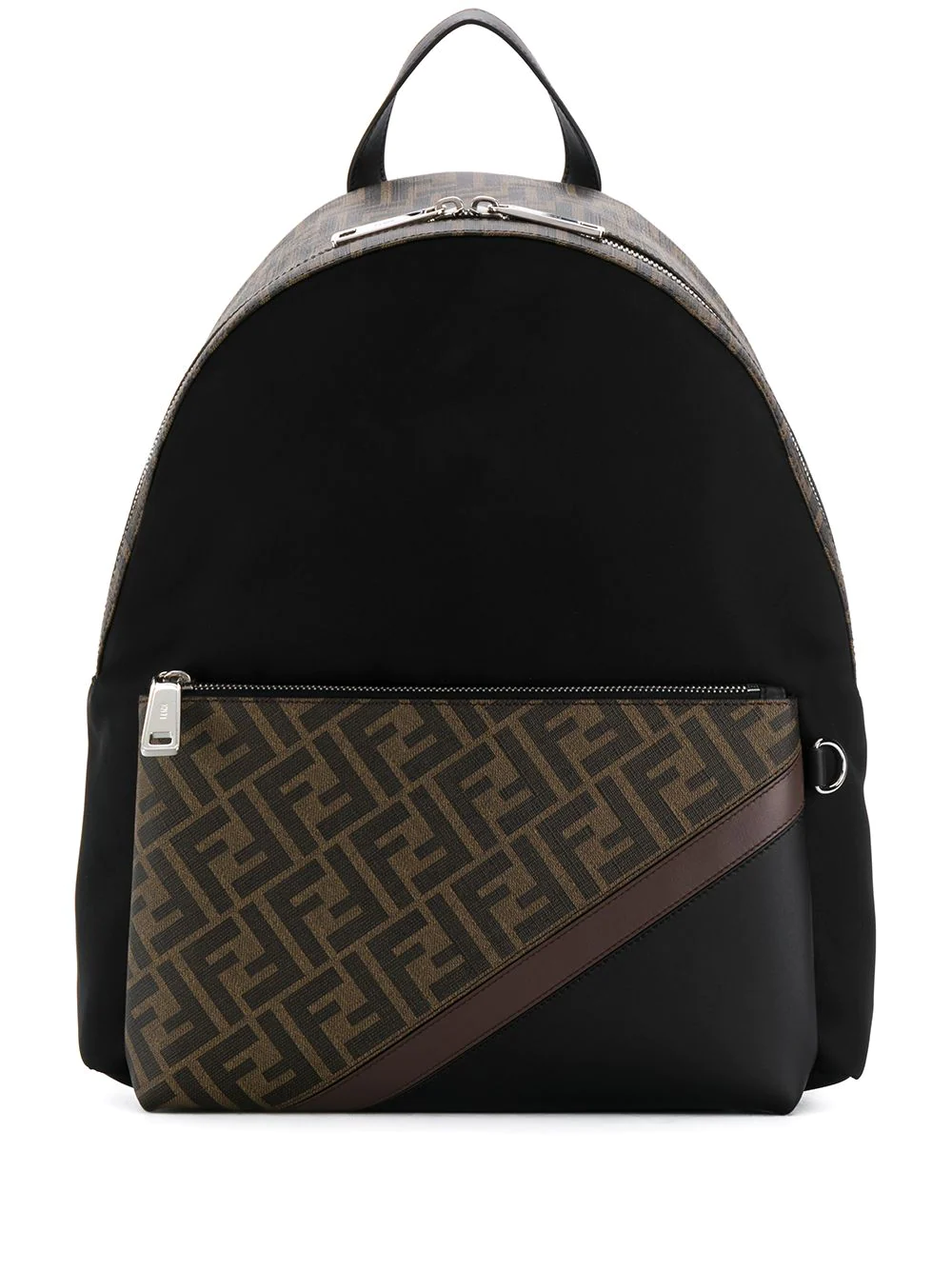 BALO FENDI FF-logo coated-canvas backpack