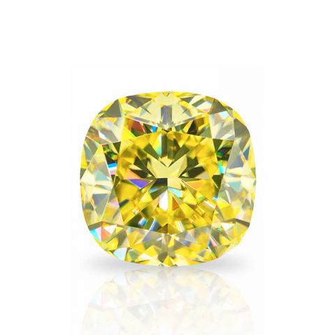 KIM MOISSANITE Natural Fancy Màu Vàng VVS1 Moissanite Diamond Cushion Cut(giá liên hệ)
