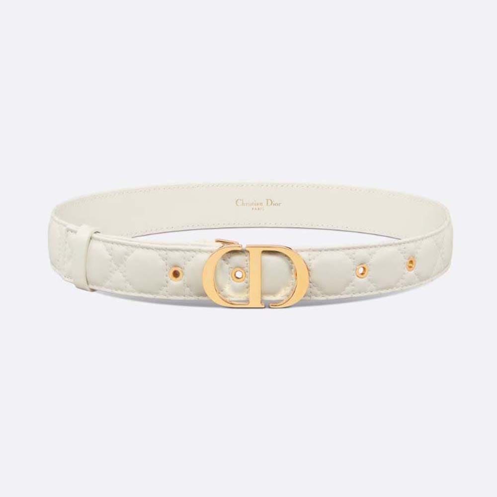 DÂY LƯNG Dior Women 30 Montaigne Belt Latte Cannage Calfskin 30 MM