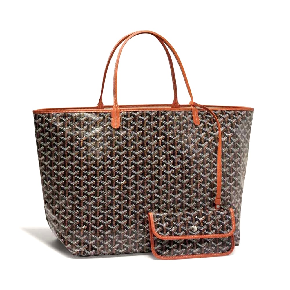 TÚI Goyard Women Sac Saint Louis GM in Goyardine Canvas & Chevroches Calfskin-Brown
