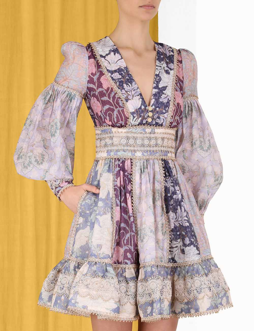 VÁY ZIMMERMANN Flower Mid Vintage Dress