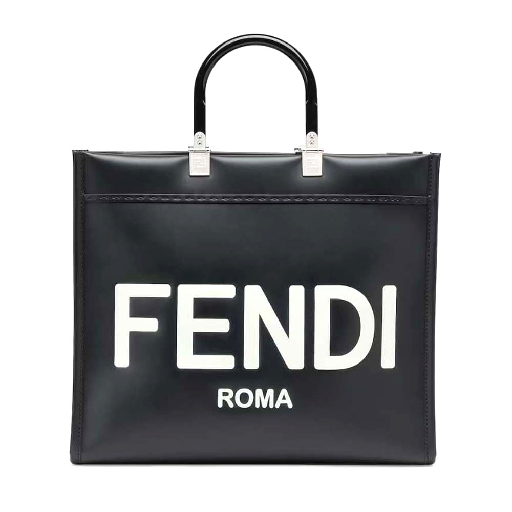 TÚI Fendi Women Sunshine Medium Black Leather Shopper