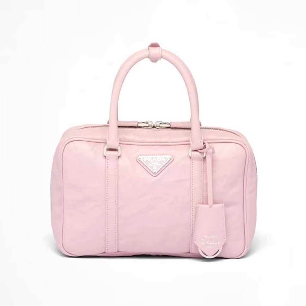 TÚI Prada Women Medium Antique Nappa Leather Top Handle Bag-Pink