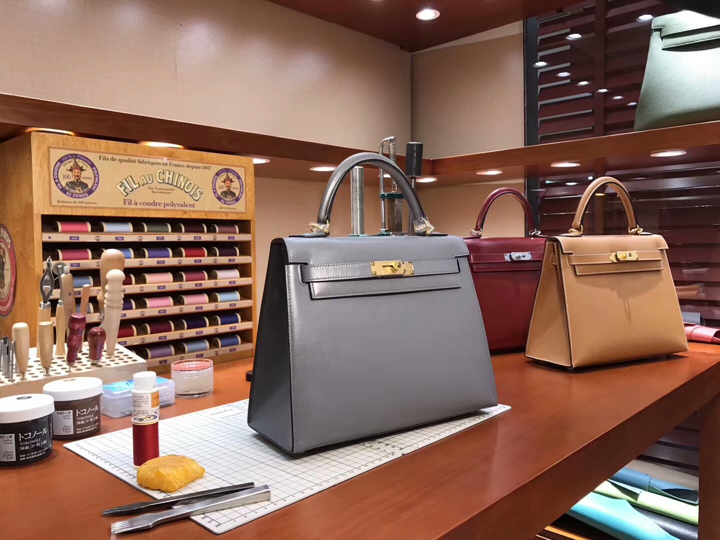 TÚI HERMES Kelly 28CM Light Beige