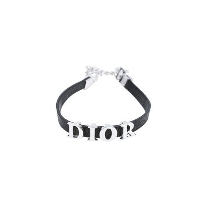 CHRISTIAN DIOR Leather Logo Bracelet