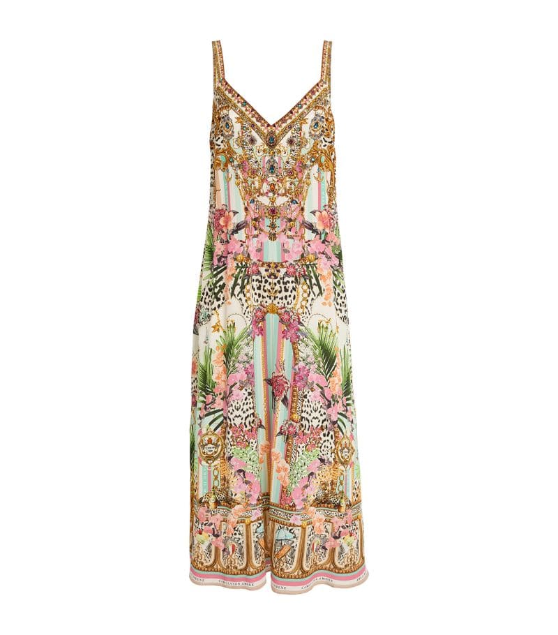 VÁY CAMILLA Silk Dear Amore Mio Slip Midi Dress