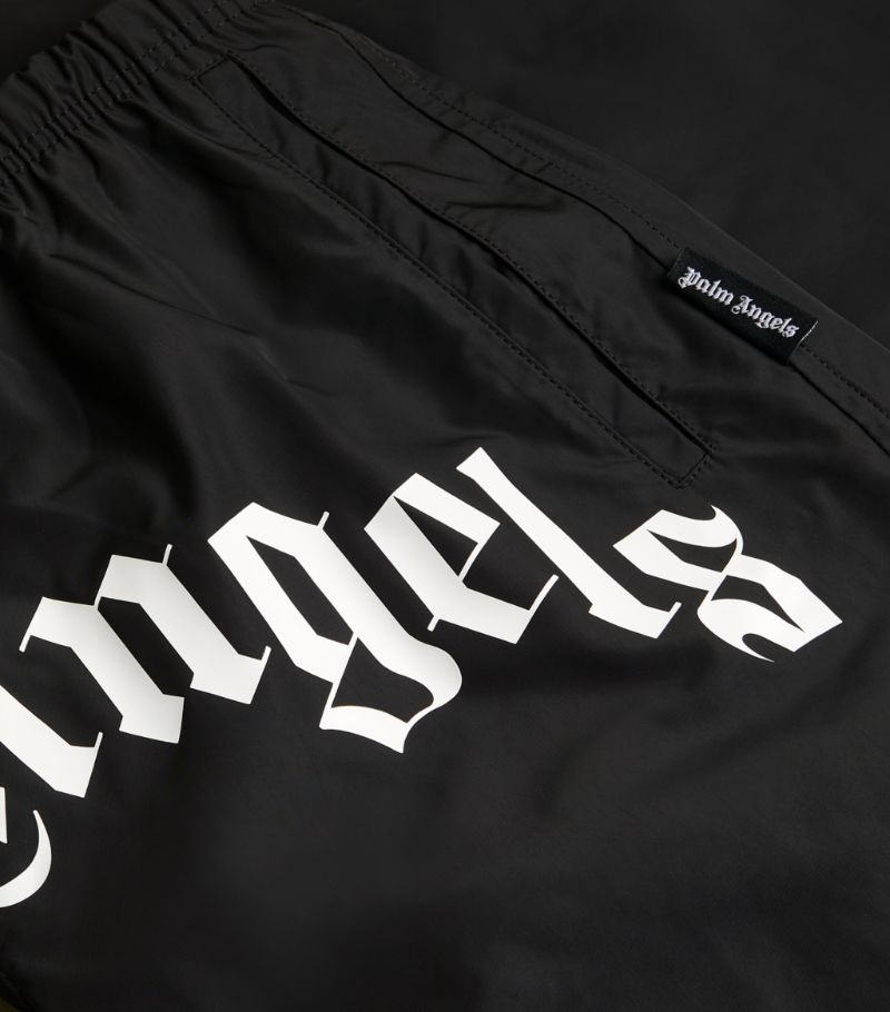 QUẦN PALM ANGELS  Curved-Logo Swim Shorts