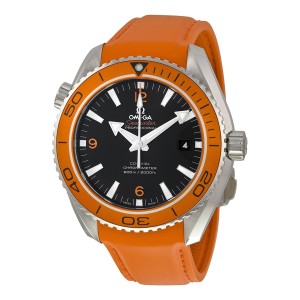 ĐỒNG HỒ OMEGA Seamaster Planet Ocean Automatic Black Dial Orange Silicone Rubber