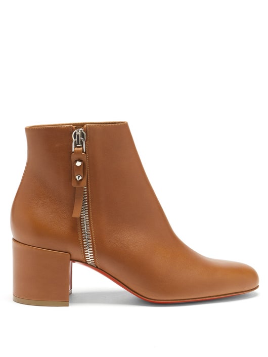 GIÀY CHRISTIAN LOUBOUTIN Ziptotal 55 leather ankle boots