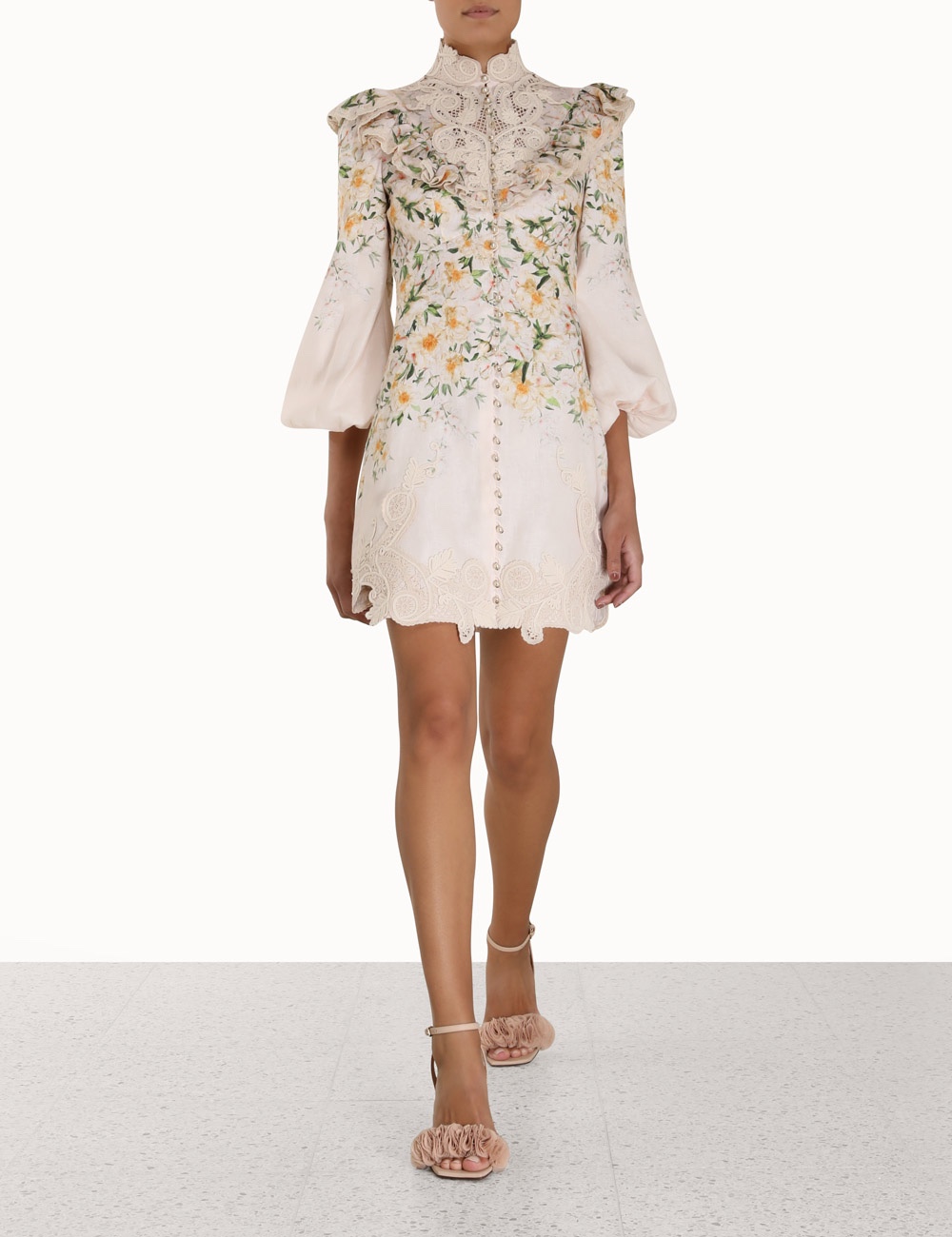 VÁY ZIMMERMANN Lace Fabric Flower Vintage Dress