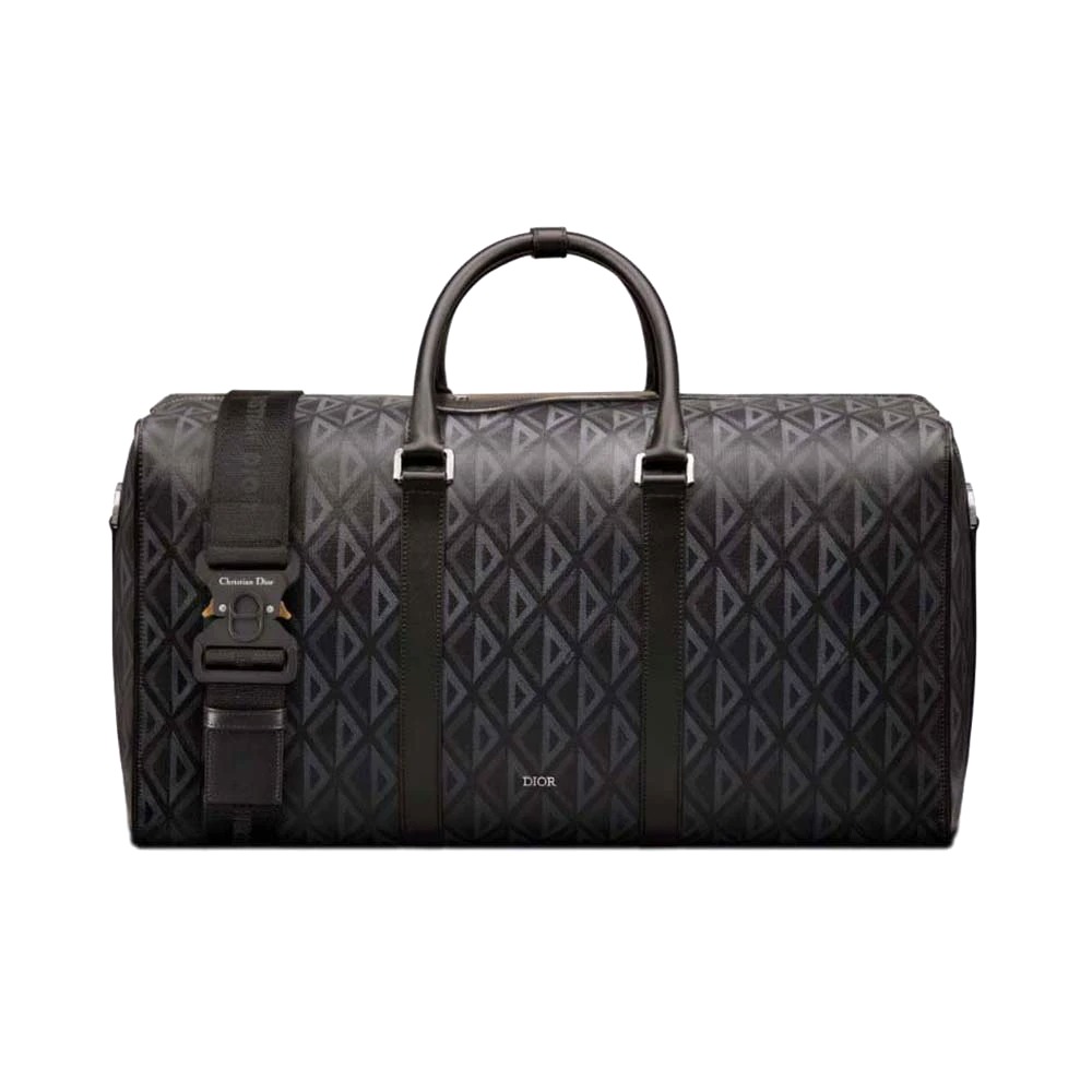 TÚI DIOR Lingot 50 Duffle Bag Black CD Diamond Canvas