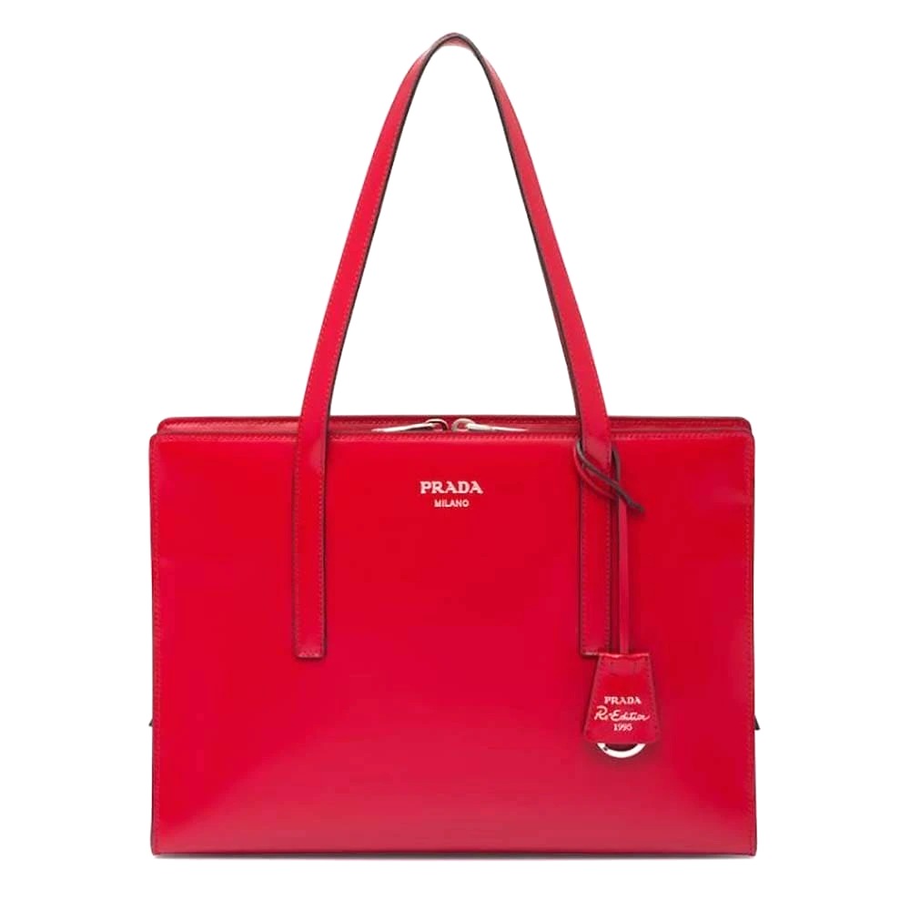 TÚI Prada Women Re-Edition 1995 Brushed-Leather Medium Handbag-Red