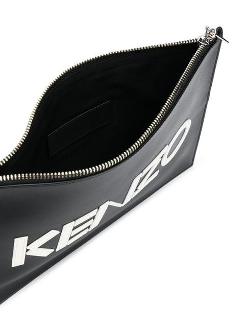VÍ KENZO PARIS ZIPPED LEATHER POUCH
