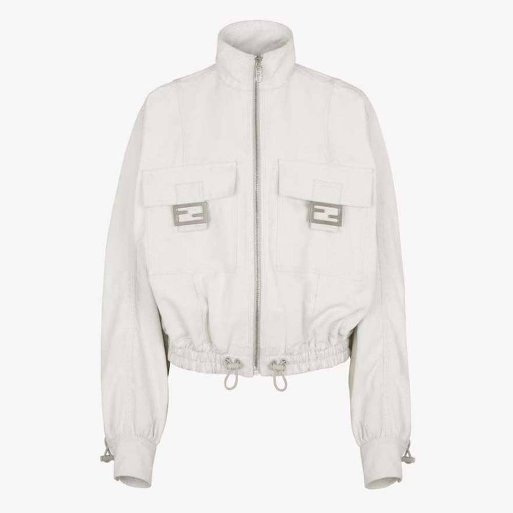 ÁO Fendi Women Blouson White Canvas Fendi by Marc Jacobs Jacket