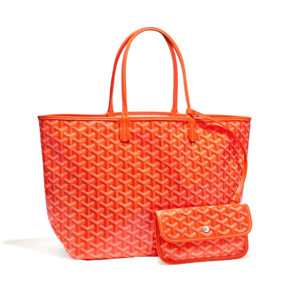 TÚI Goyard Women Sac Saint Louis GM in Goyardine Canvas & Chevroches Calfskin-Orange