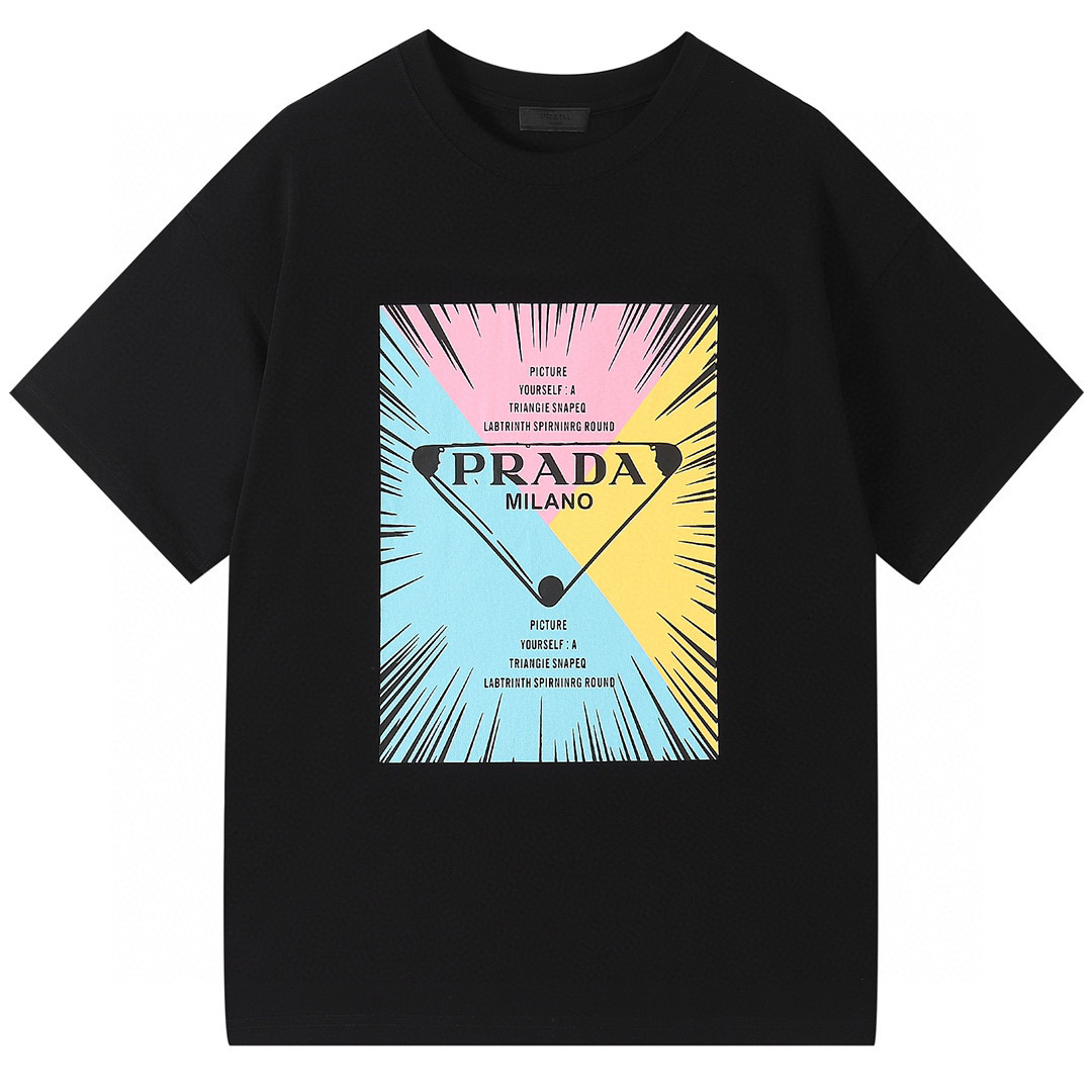 ÁO PRADA MILANO TRIANGLE LOGO T -SHIRT SS2022 ÁO PRADA MILANO TRIANGLE LOGO T -SHIRT SS2022