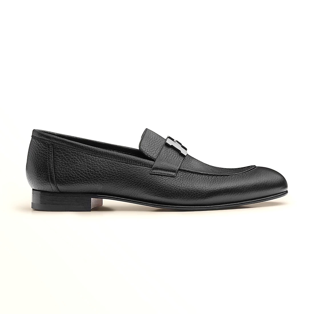 GIÀY HERMES PARIS LOAFER COWHIDE LEATHER NOIR SS2022