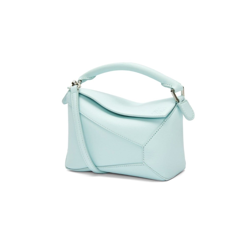 Túi LOEWE LOEWE Mini Puzzle bag in classic calfskin Blue Iceberg