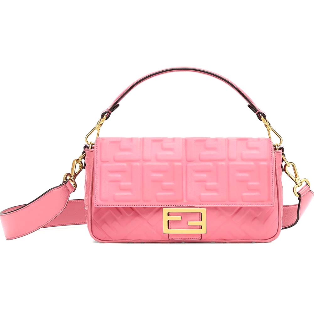 TÚI Fendi Women Iconic Baguette Leather Bag in Medium Size-Pink