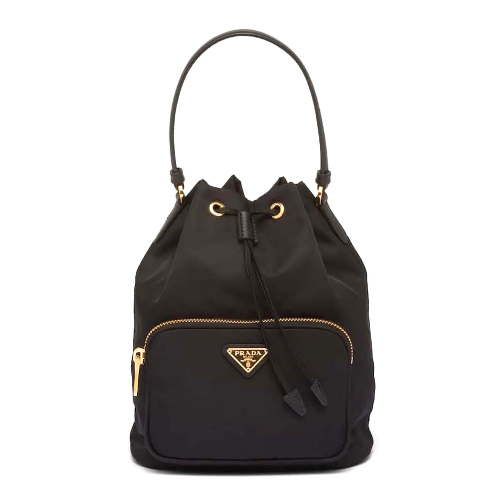 TÚI Prada Women Duet Re-Nylon Bucket Bag-Black