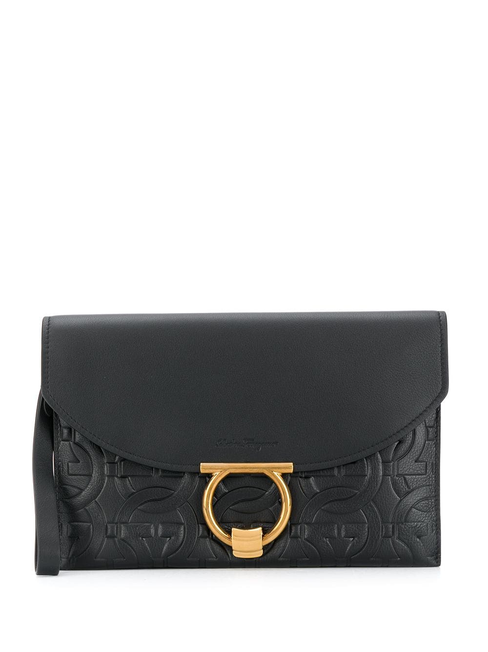 TÚI Salvatore Ferragamo Margot leather clutch bag