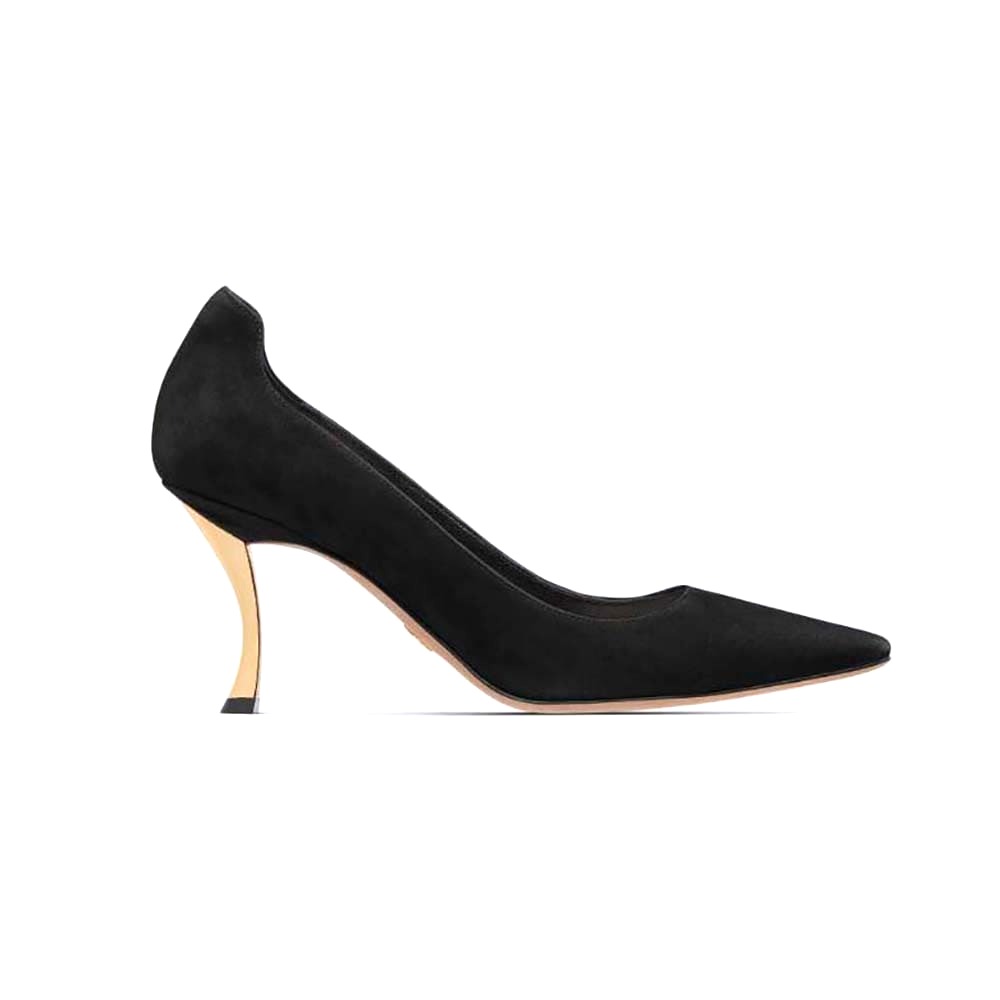 GIÀY Dior Women D-Fame Pump Black Suede Calfskin
