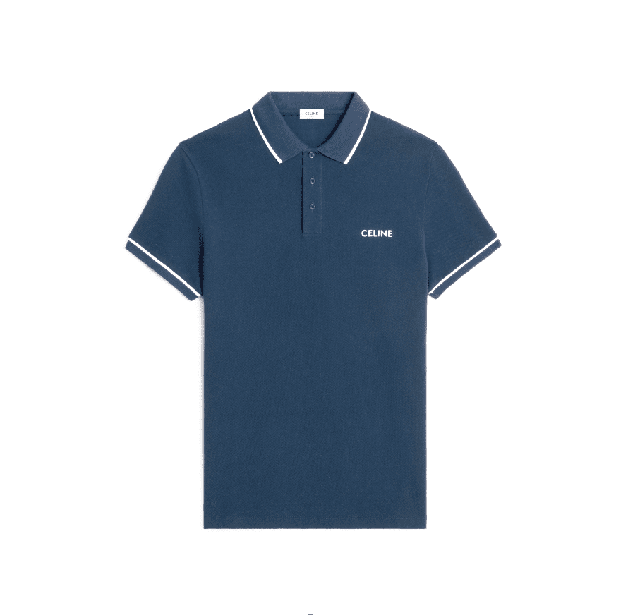 ÁO CELINE LOGO POLO SHIRT BLUE