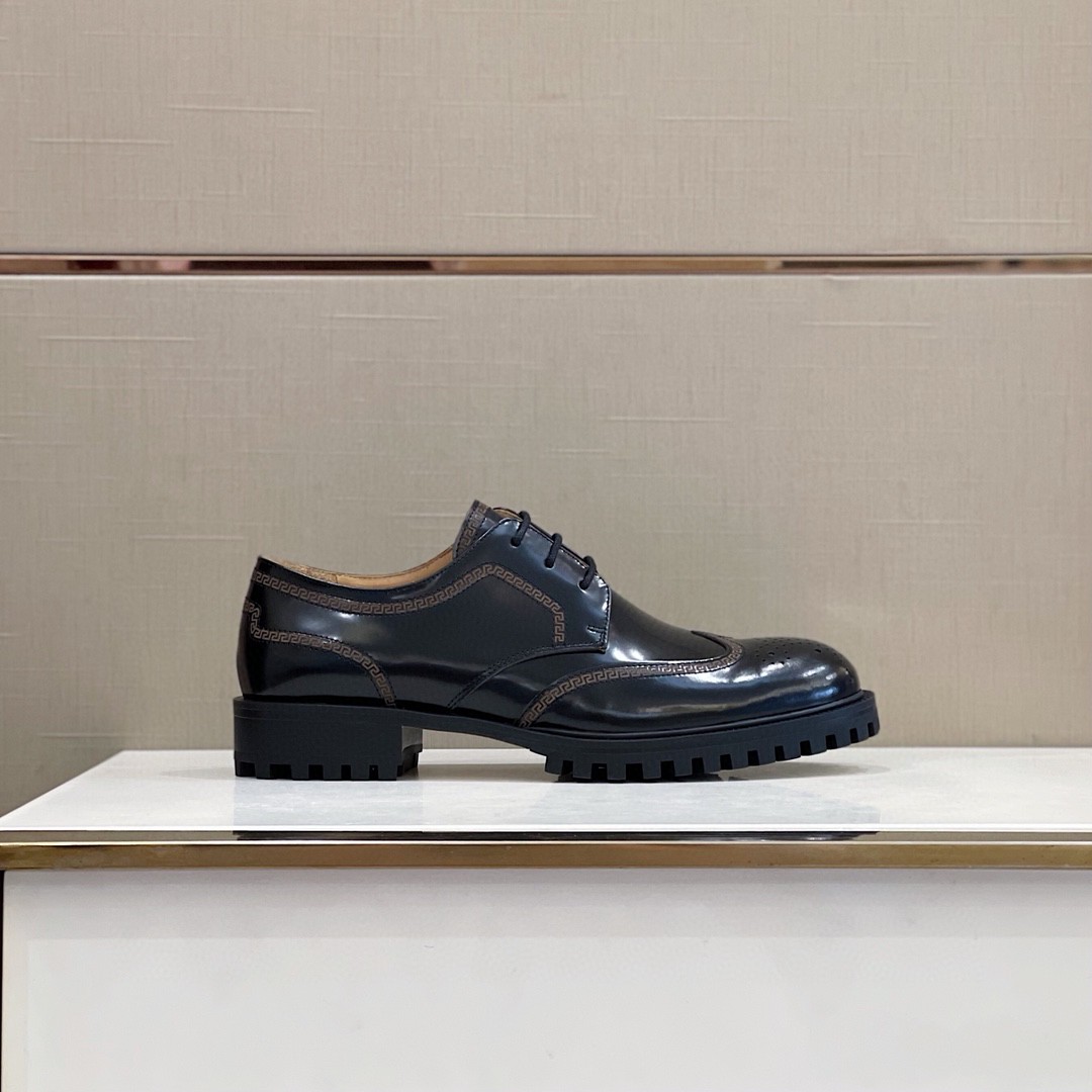 GIÀY VERSACE LEATHER BROGUES SHOES AAA