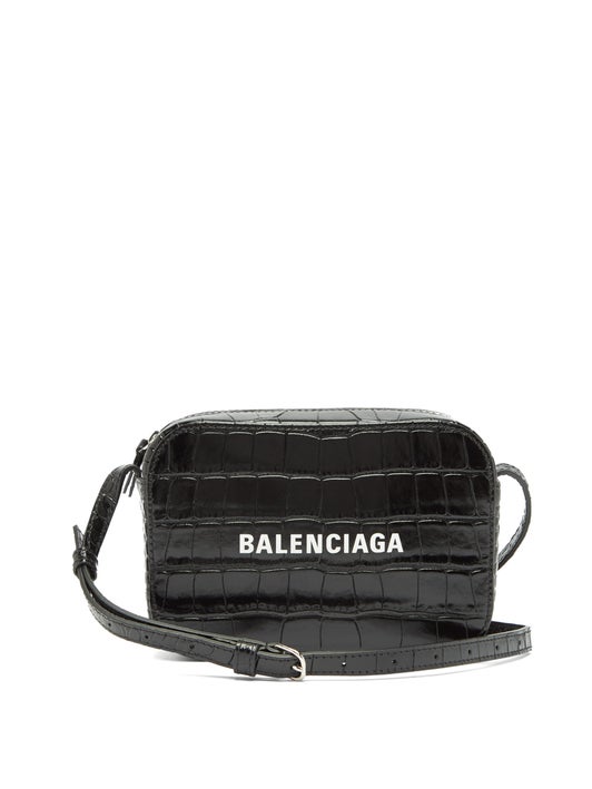Black Le Cagole crinkledleather crossbody bag  Balenciaga   MATCHESFASHION UK
